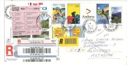 Bel Entier Postal Recommandé Adressé En Autriche - Cartas & Documentos