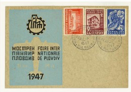 CARTOLINA MAXIMUM - BULGARIA - ANNO 1947 Plovdiv Fair - Lettres & Documents