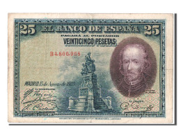 Billet, Espagne, 25 Pesetas, 1928, 1928-08-15, TTB - 1-2-5-25 Peseten