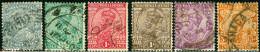 INDIA, GIORGIO V, GEORGE V, 1911-1923, FRANCOBOLLI USATI, COLONIA BRITANNICA, BRITISH COLONY, Scott 80-84,86, - 1911-35 King George V