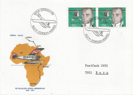 Switzerland 1977 Zürich Commemorative Flight To Cairo Egypt Airplane Cover - Airmail