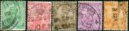 INDIA, COLONIA BRITANNICA, BRITISH COLONY, GIORGIO V, GEORGE V, 1911-1923, USATI, Scott 81-84,86 - 1911-35 King George V