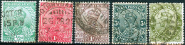 INDIA, COLONIA BRITANNICA, BRITISH COLONY, GIORGIO V, GEORGE V, 1911-1923, USATI, Scott 81-83,87,88 - 1911-35 King George V
