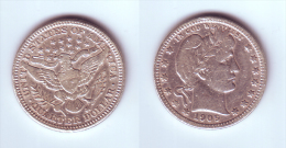 U.S.A. 1/4 Dollar 1909 - 1892-1916: Barber