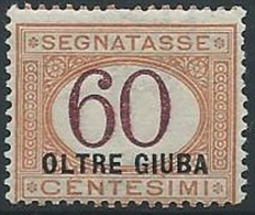 1925 OLTRE GIUBA SEGNATASSE 60 CENT MNH ** - ED416 - Oltre Giuba
