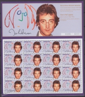 Azerbaidjan - Azerbaijan - Azerbaycan 1995 Yvert 223, 15th Ann. Death John Lennon, Sheetlet- MNH - Azerbeidzjan