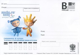 Russia, Sochi, Paralympic Winter Games, Postal Card, Carte Postale, Correspondence Card, 2014, UN 00912 - Jeux Olympiques