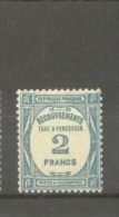 FRANCE STAMP TIMBRE TAXE N° 61 \" 2F BLEU \" NEUF Xx TTB - Autres & Non Classés