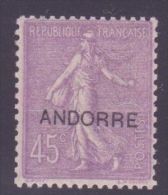 ANDORRE N° 14 \" SEMEUSE 45c LILAS\" NEUF Xx TTB - Andere & Zonder Classificatie