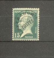 FRANCE STAMP TIMBRE PREOBLITERE N° 65 \" PASTEUR 15c VERT \" NEUF Xx TB - Other & Unclassified