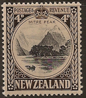 NZ 1935 4d Mitre Peak P14 UNHM SG 583c SE141 - Neufs