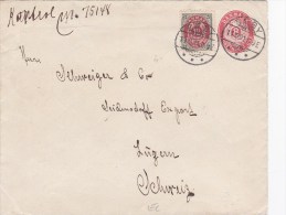 DANMARK - 1901 - ENVELOPPE ENTIER POSTAL De SAEBY Pour LUZERN (SUISSE) - Postwaardestukken