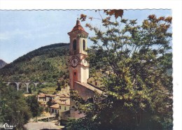 06.- L´ESCARENE. L'Eglise.  Le Viaduc.  (clocher) - L'Escarène