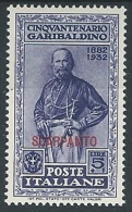 1932 EGEO SCARPANTO GARIBALDI 5 LIRE MH * - ED514 - Egée (Scarpanto)