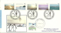 Expedition Antarctique à L´île Australienne Macquarie.6 Oct .1987, Lettre Adressée à Darwin,avec Timbre à Date Arrivée - Lettres & Documents