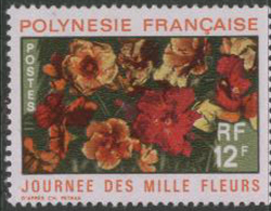 FRENCH POLYNESIA 1971 12f Hibiscus - Day Of Flowers SG 135 FU EK343 - Gebraucht