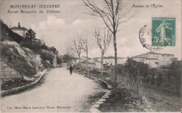 MONTPEZAT ILLUSTRE ANCIENS  REMPARTS DU CHATEAU  AVENUE DE L'EGLISE 1911 - Montpezat De Quercy