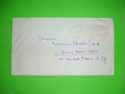 R!,Yugoslavia SFRJ,letter,Sibenik Automat Stamp,PTT  6 Dinars Machine Value Seal,cover - Lettres & Documents