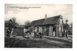 Canton Auneuil Saint Leger En Bray Pres Beauvais Vue Bien Animée Sur Le Cafe Crochu Belle Reproduction - Auneuil