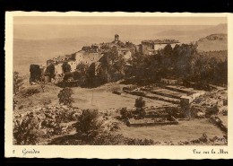 CPSM 06 GOURDON Vue Sur La MER Et Le Village - Gourdon