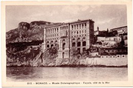 CP, MONACO, MUSEE OCEANOGRAPHIQUE, Façade, Côté De La Mer, Vierge, Ed : J. Gilletta Et Cie - Ozeanographisches Museum