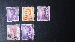 Grande Bretagne Hong Kong  Lot De 5 Timbres Elisabeth II - Used Stamps