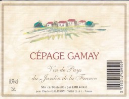 Etiquette De Vin Cépage GAMAY - Charles GALISSON - Beaujolais