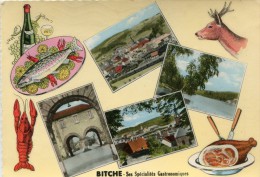 CPSM 57 BITCHE REGION TOURISTIQUE ET GASTRONOMIQUE 1961   Grand Format 15 X 10,5 - Bitche