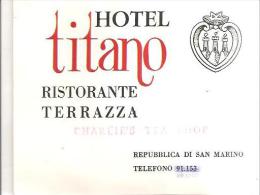 75790)hotel Titano Pubblicita' Omaggio Serie Olimpiadi - Errors, Freaks & Oddities (EFO)