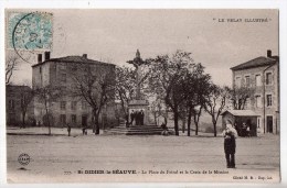 Saint-Didier-la-Séauve, La Place Du Foirail Et La Croix De La Mission, 1905, Cliché M. B. - A.B. & Cie N° 777 (-en-Velay - Saint Didier En Velay