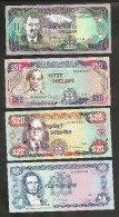 [NC] JAMAICA - BANK Of JAMAICA - 10 / 20 / 50 / 100 DOLLARS - LOT Of 4 DIFFERENT BANKNOTES - Jamaique