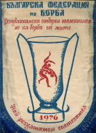 W198 / SPORT - Wrestling Lutte Ringen 1976 - 21.5 X 30 Cm. Wimpel Fanion Flag Bulgaria Bulgarie Bulgarien Bulgarije - Other & Unclassified