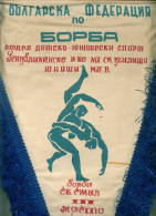 W199 / SPORT - Wrestling Lutte Ringen  - 30 X 48 Cm. Wimpel Fanion Flag Bulgaria Bulgarie Bulgarien Bulgarije - Andere & Zonder Classificatie