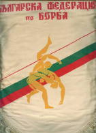 W200 / SPORT - FEDERATION  Wrestling Lutte Ringen  - 26 X 32.5 Cm. Wimpel Fanion Flag Bulgaria Bulgarie Bulgarien - Autres & Non Classés