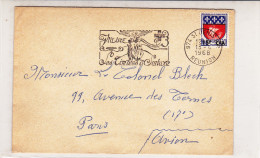 Saint-Denis Réunion 1968 - Lettre - Flamme Timbres à Surtaxe - Lettres & Documents