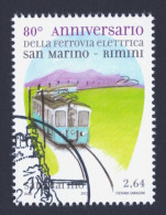 2012 SAN MARINO "80° ANN. DELL´INAUGURAZIONE DELLA FERROVIA ELETTRICA RIMINI - SAN MARINO"  SINGOLO ANNULLO PRIMO GIORNO - Used Stamps