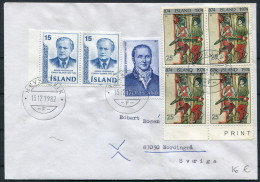 1982 Iceland Reykjavik F Cover - Sweden - Lettres & Documents
