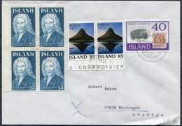 1982 Iceland Reykjavik F Cover - Sweden / Europa Postbus Magnusson - Lettres & Documents