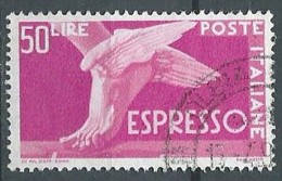 1955-56 ITALIA USATO ESPRESSO 50 LIRE STELLE - ED12 - Poste Exprèsse/pneumatique