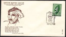 Yugoslavia 1964, Illustrated Cover "Antun Gustav Matos" W./ Special Postmark "Zagreb", Ref.bbzg - Lettres & Documents