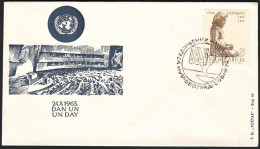 Yugoslavia 1963,  Illustrated Cover "United Nation Day" W./ Special Postmark "Belgrade", Ref.bbzg - Lettres & Documents