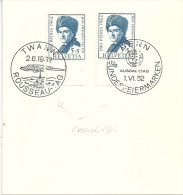 Sonderstempel  "Twann Rousseau Tag / Ersttagsstempel"         1962 - Lettres & Documents