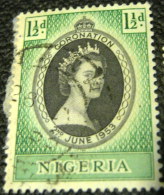 Nigeria 1953 Queen Elizabeth II Coronation 1.5d - Used - Nigeria (...-1960)