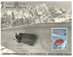 (PF 250) Italy - Bob Club Cortina - Winter Olympic Games Maxi Card - Olympische Spiele