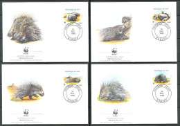 MALI 1998 - 4 Env WWF 1er Jour - Porc Epic - (Y 1223/26) - FDC