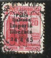 CLN IMPERIA LIBERATA 1945 CENT. 20  TIMBRATO USED - Comité De Libération Nationale (CLN)