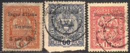 ITALIA - ITALY - TRENTINO ALTO ADIGE - SOPRASTAMPATO AUSTRIA  -  LOT -  Used  - 1918 - Trento