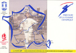 ALBERTVILLE (73) - JO 1992 - Parcours De La Flamme Olympique / LA POSTE, Organisateur Officiel - Juegos Olímpicos