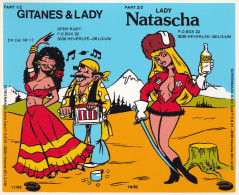 QSL COLLECTOR CARD SCREENMACK ARTIST # 17 & 18 ( PART 1&2 ) UNCUT " GITANES & LADY - LADY NATASCHA HEVERLEE - BELGIUM - Autres & Non Classés