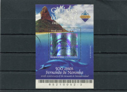 BRASIL 2003 Sheet With Dolphin CTO - Dauphins